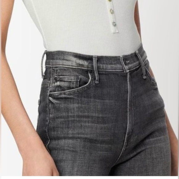 Mother The Super Swooner Open Late Skinny Jeans Size 28 Black - Picture 2 of 7